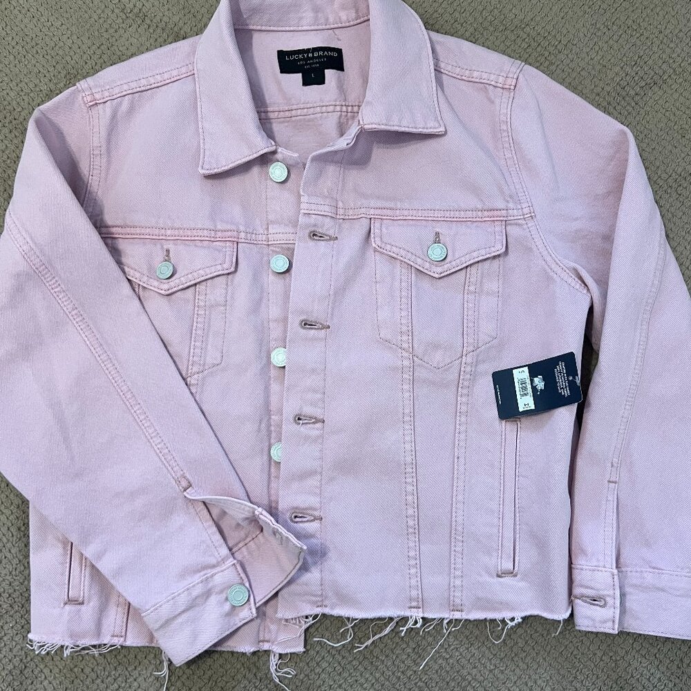 Lucky Brand Jean Jacket with fringe NWT